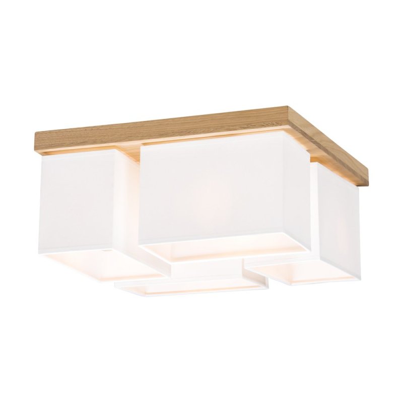 Paloma Lampa Sufitowa 4xE27 Max.25W Dąb Olejowany/Biały
