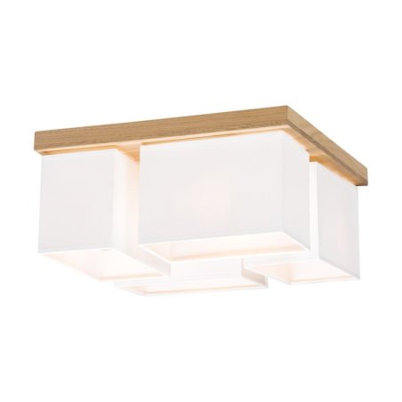 Paloma Lampa Sufitowa 4xE27 Max.25W Dąb Olejowany/Biały