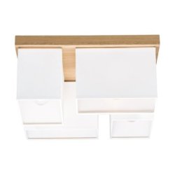 Paloma Lampa Sufitowa 4xE27 Max.25W Dąb Olejowany/Biały