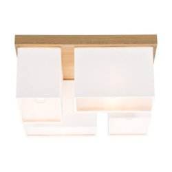Paloma Lampa Sufitowa 4xE27 Max.25W Dąb Olejowany/Biały