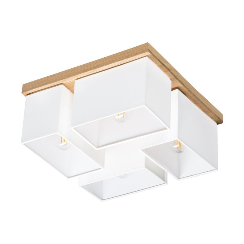 Paloma Lampa Sufitowa 4xE27 Max.25W Dąb Olejowany/Biały