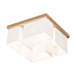 Paloma Lampa Sufitowa 4xE27 Max.25W Dąb Olejowany/Biały