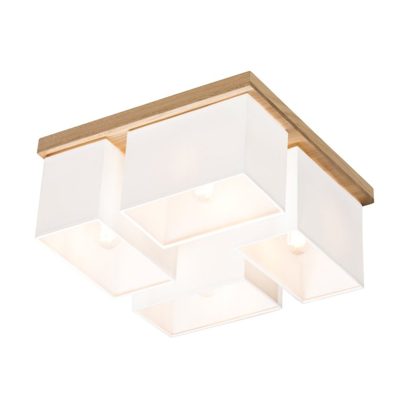 Paloma Lampa Sufitowa 4xE27 Max.25W Dąb Olejowany/Biały