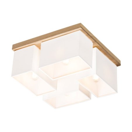 Paloma Lampa Sufitowa 4xE27 Max.25W Dąb Olejowany/Biały
