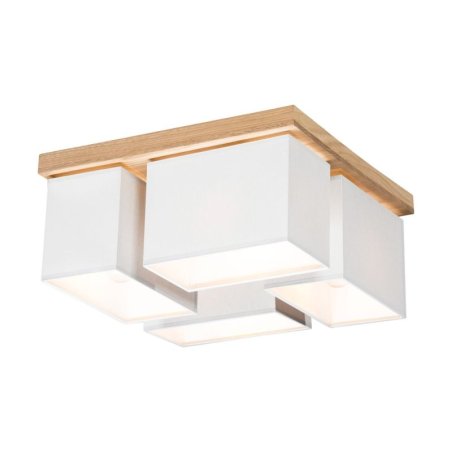 Paloma Lampa Sufitowa 4xE27 Max.25W Dąb Olejowany/Szary