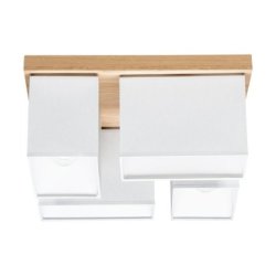 Paloma Lampa Sufitowa 4xE27 Max.25W Dąb Olejowany/Szary