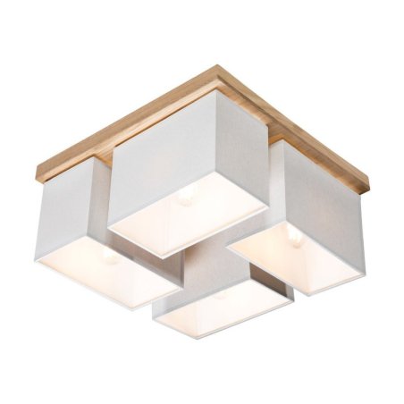 Paloma Lampa Sufitowa 4xE27 Max.25W Dąb Olejowany/Szary