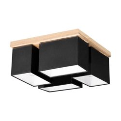 Paloma Lampa Sufitowa 4xE27 Max.25W Dąb Olejowany/Czarny