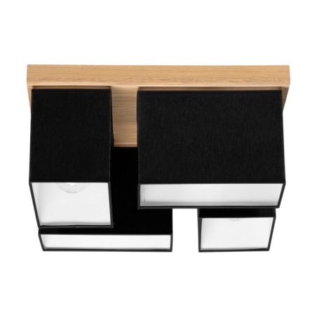 Paloma Lampa Sufitowa 4xE27 Max.25W Dąb Olejowany/Czarny