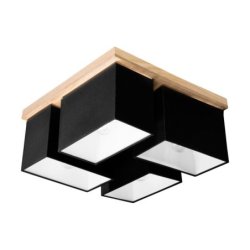 Paloma Lampa Sufitowa 4xE27 Max.25W Dąb Olejowany/Czarny
