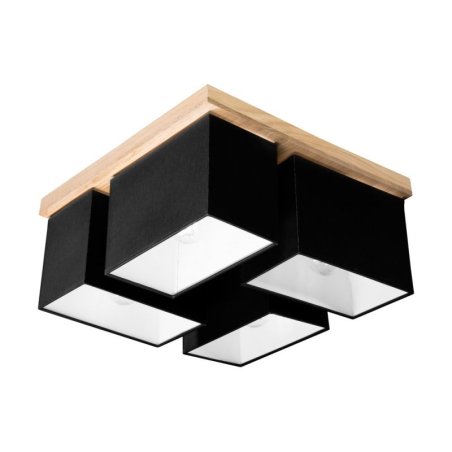 Paloma Lampa Sufitowa 4xE27 Max.25W Dąb Olejowany/Czarny