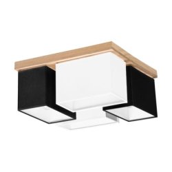 Paloma Lampa Sufitowa 4xE27 Max.25W Dąb Olejowany/Biały/Czarny