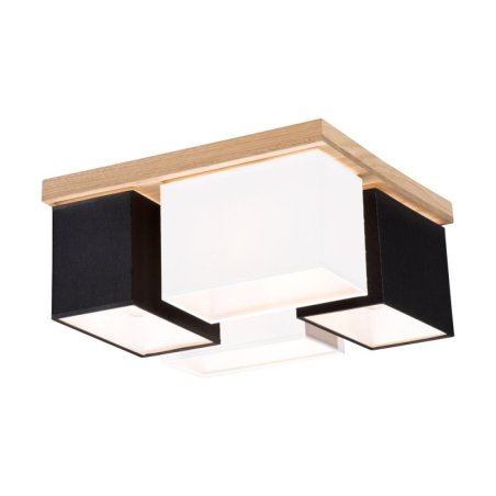 Paloma Lampa Sufitowa 4xE27 Max.25W Dąb Olejowany/Biały/Czarny