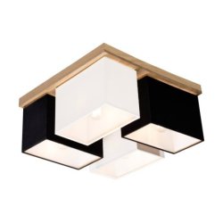 Paloma Lampa Sufitowa 4xE27 Max.25W Dąb Olejowany/Biały/Czarny