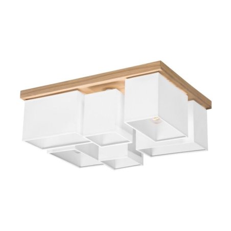 Paloma Lampa Sufitowa 6xE27 Max.25W Dąb Olejowany/Biały