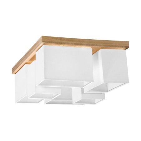 Paloma Lampa Sufitowa 6xE27 Max.25W Dąb Olejowany/Biały