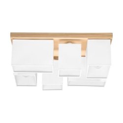 Paloma Lampa Sufitowa 6xE27 Max.25W Dąb Olejowany/Biały