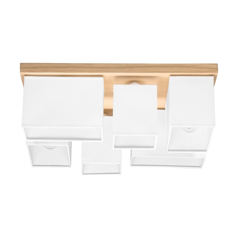 Paloma Lampa Sufitowa 6xE27 Max.25W Dąb Olejowany/Biały