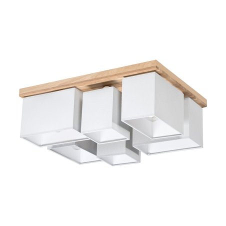 Paloma Lampa Sufitowa 6xE27 Max.25W Dąb Olejowany/Szary