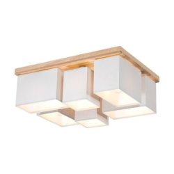 Paloma Lampa Sufitowa 6xE27 Max.25W Dąb Olejowany/Szary