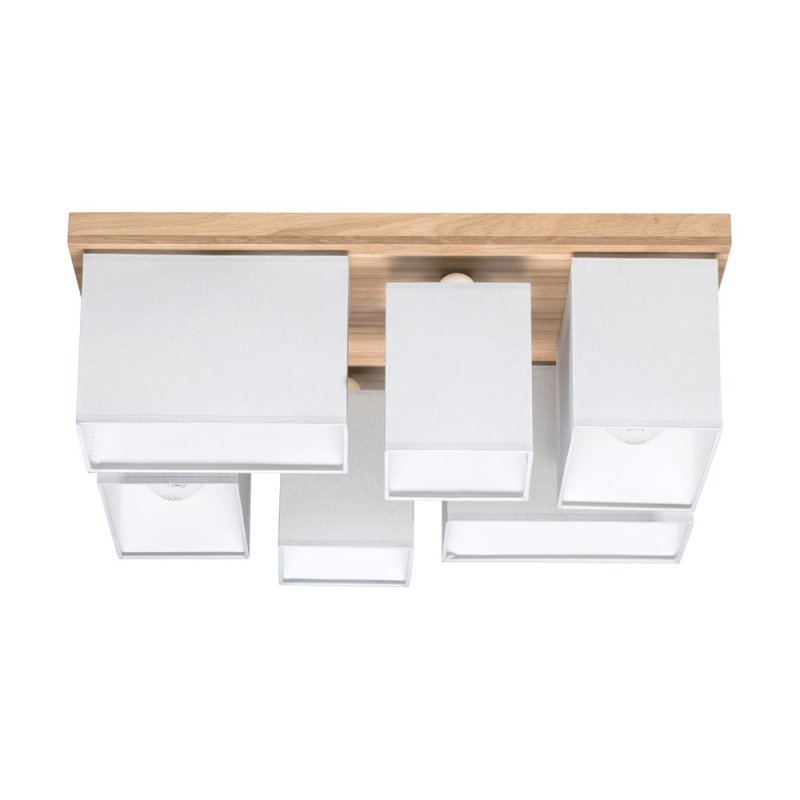 Paloma Lampa Sufitowa 6xE27 Max.25W Dąb Olejowany/Szary