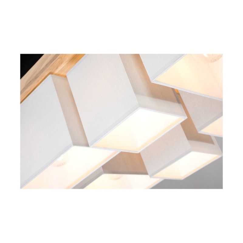 Paloma Lampa Sufitowa 6xE27 Max.25W Dąb Olejowany/Szary