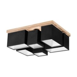 Paloma Lampa Sufitowa 6xE27 Max.25W Dąb Olejowany/Czarny