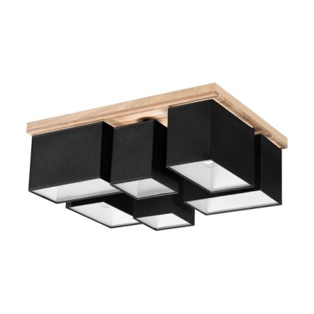 Paloma Lampa Sufitowa 6xE27 Max.25W Dąb Olejowany/Czarny
