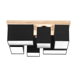 Paloma Lampa Sufitowa 6xE27 Max.25W Dąb Olejowany/Czarny