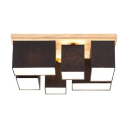 Paloma Lampa Sufitowa 6xE27 Max.25W Dąb Olejowany/Czarny