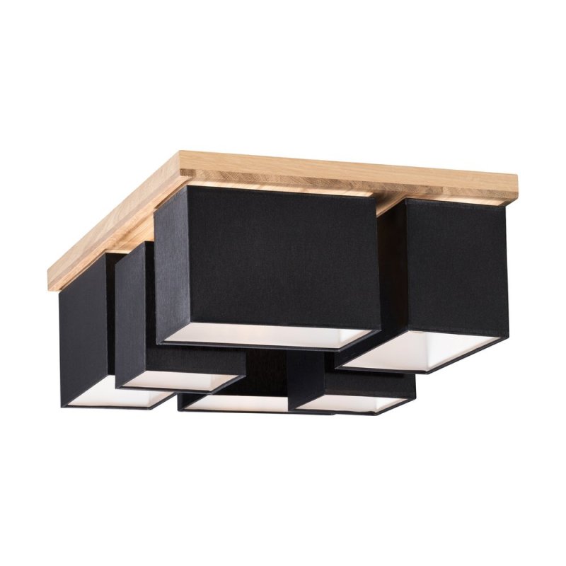 Paloma Lampa Sufitowa 6xE27 Max.25W Dąb Olejowany/Czarny