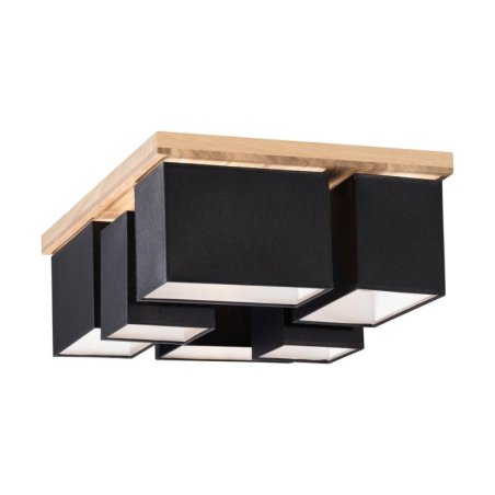 Paloma Lampa Sufitowa 6xE27 Max.25W Dąb Olejowany/Czarny