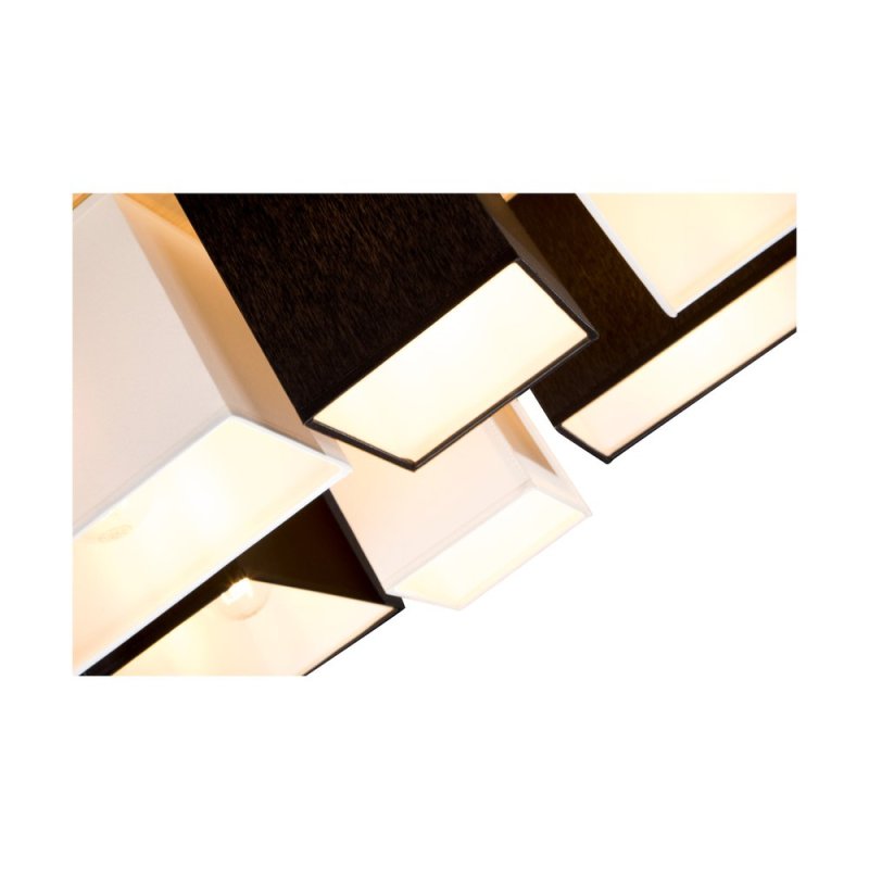 Paloma Lampa Sufitowa 6xE27 Max.25W Dąb Olejowany/Biały/Czarny