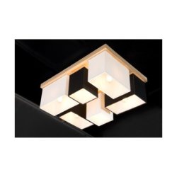 Paloma Lampa Sufitowa 6xE27 Max.25W Dąb Olejowany/Biały/Czarny