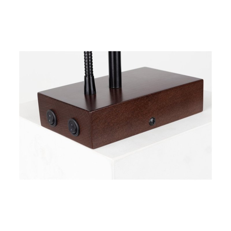 Sonar Kinkiet 1xE27 Max.25W, Incl.1xLED 2,5W Orzech/Czarny/Szary