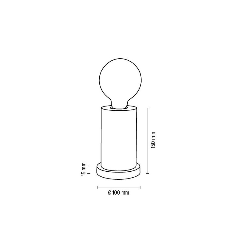 Tasse Lampa Stołowa 1xE27 Max.25W Biały/Transparentny PVC