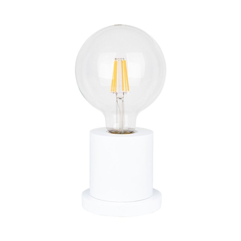 Tasse Lampa Stołowa 1xE27 Max.25W Biały/Transparentny PVC