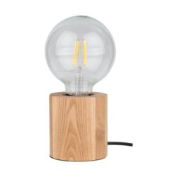 Minnie Lampa Stołowa 1xE27 Max.25W Dąb Olejowany/Czarny PVC