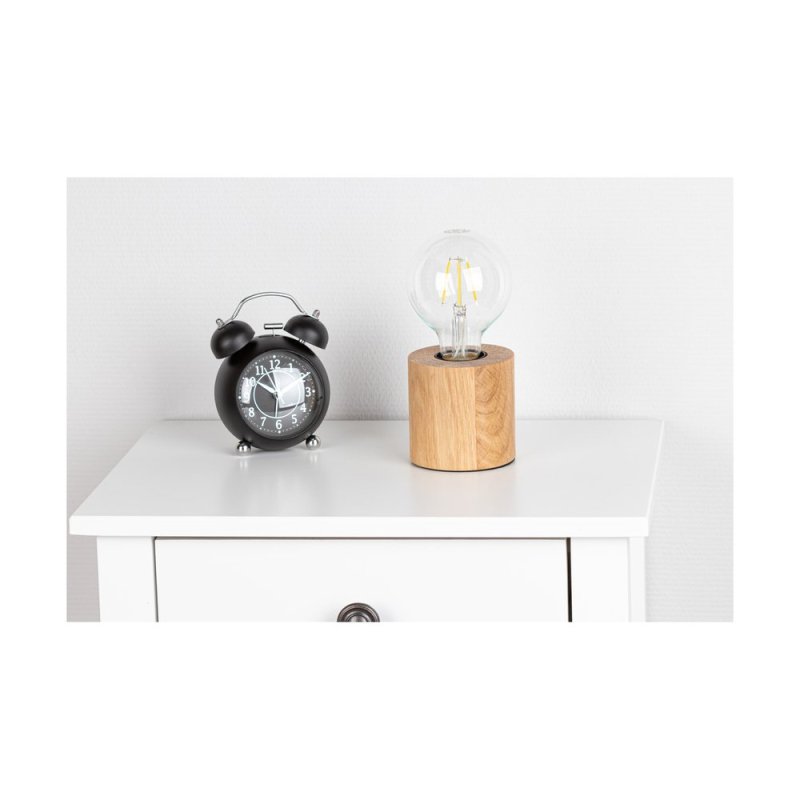 Minnie Lampa Stołowa 1xE27 Max.25W Dąb Olejowany/Czarny PVC