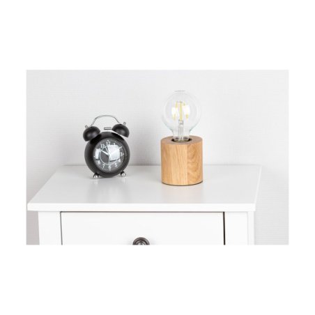 Minnie Lampa Stołowa 1xE27 Max.25W Dąb Olejowany/Czarny PVC