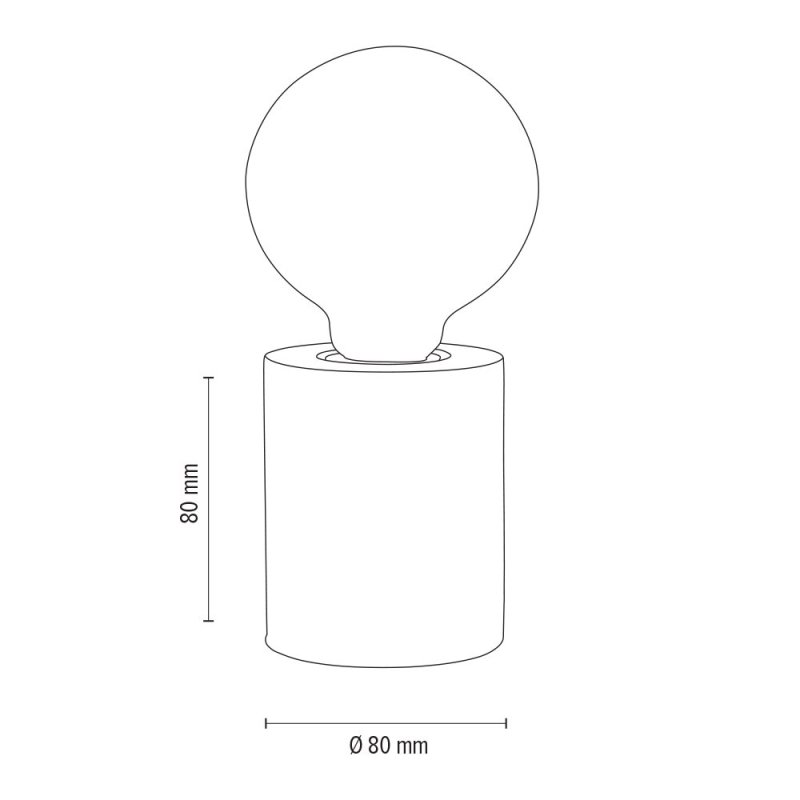 Minnie Lampa Stołowa 1xE27 Max.25W Orzech/Czarny PVC
