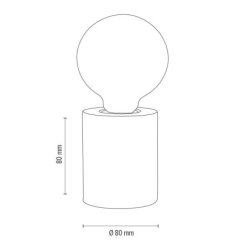 Minnie Lampa Stołowa 1xE27 Max.25W Biały/Transparentny PVC