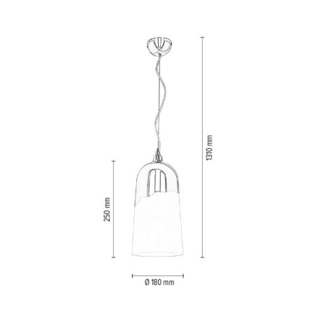 Daga Zwis 1xE27 60W Chrom/Biały
