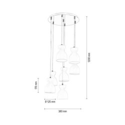 Noelle Zwis 7xE14 40W Chrom/Biały