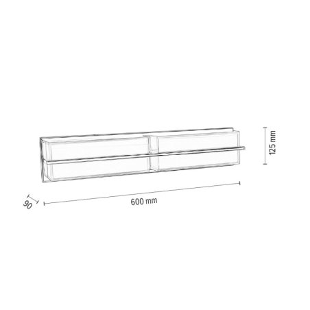 Sally Kinkiet incl. LED 20W Chrom/Biały