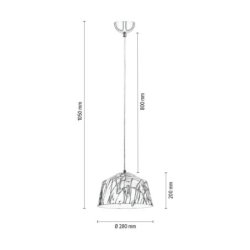 Natura Lampa wisząca 1xE27 60W Chrom/Biały/Szary