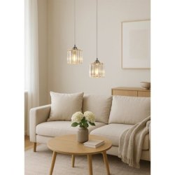 Casino Zwis 2xE27 60W Chrom/Transparentny