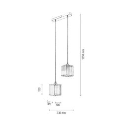 Casino Zwis 2xE27 60W Chrom/Transparentny