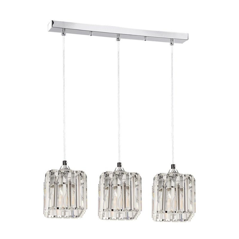 Casino Zwis 3xE27 60W Chrom/Transparentny