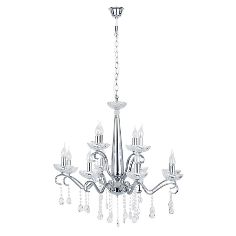 Alessa Lampa Wisząca 12xE14 40W Chrom/Transparentny